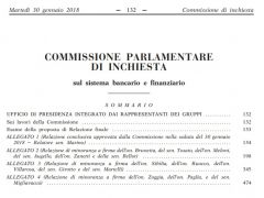 La Commissione parlamentare d&#039;inchiesta sul sistema bancario e finanziario ha pubblicato il testo definitivo con le conclusioni dell&#039;indagine